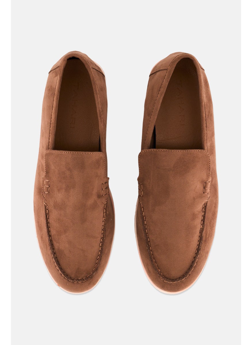 Men Slip On Casual Shoes, Brown