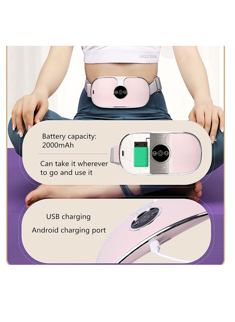 Portable Rechargeable USB Menstrual Heating Pad with Fast Pain Relief - 3 Heat & Massage Modes - Back/Belly Heat Pads - Women's Gifts