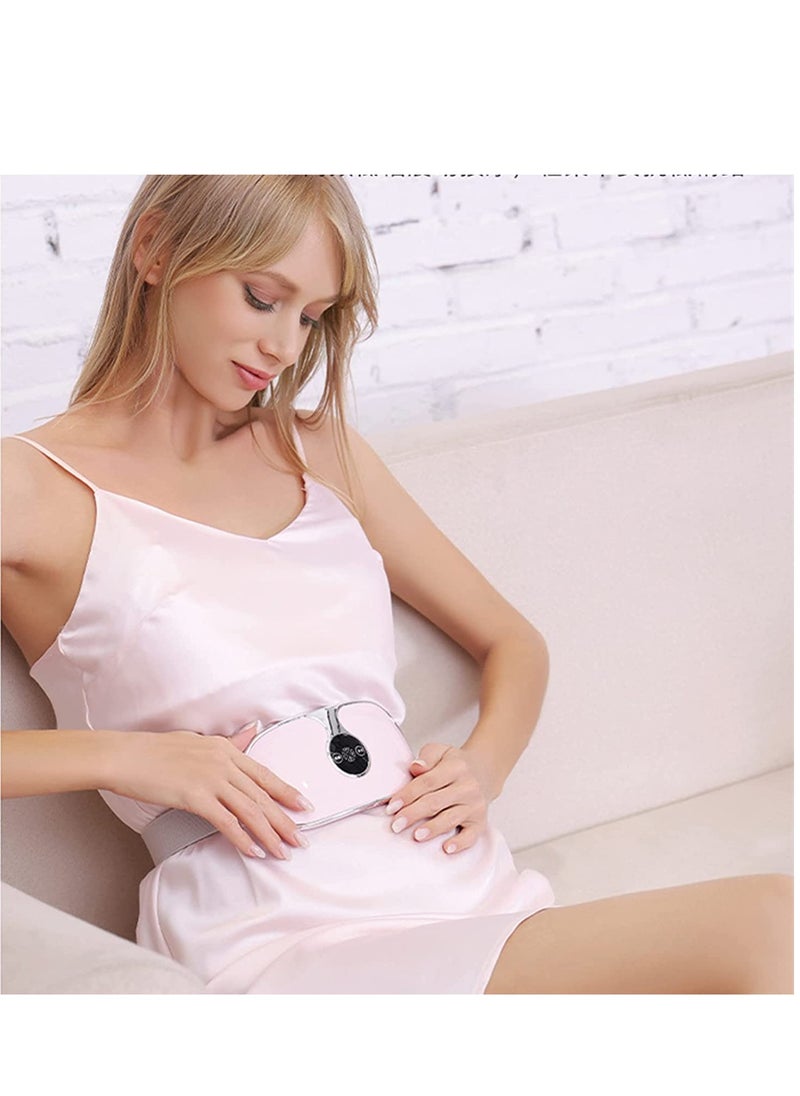Portable Rechargeable USB Menstrual Heating Pad with Fast Pain Relief - 3 Heat & Massage Modes - Back/Belly Heat Pads - Women's Gifts