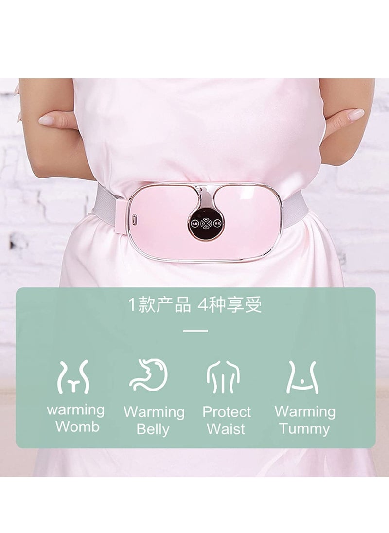 Portable Rechargeable USB Menstrual Heating Pad with Fast Pain Relief - 3 Heat & Massage Modes - Back/Belly Heat Pads - Women's Gifts