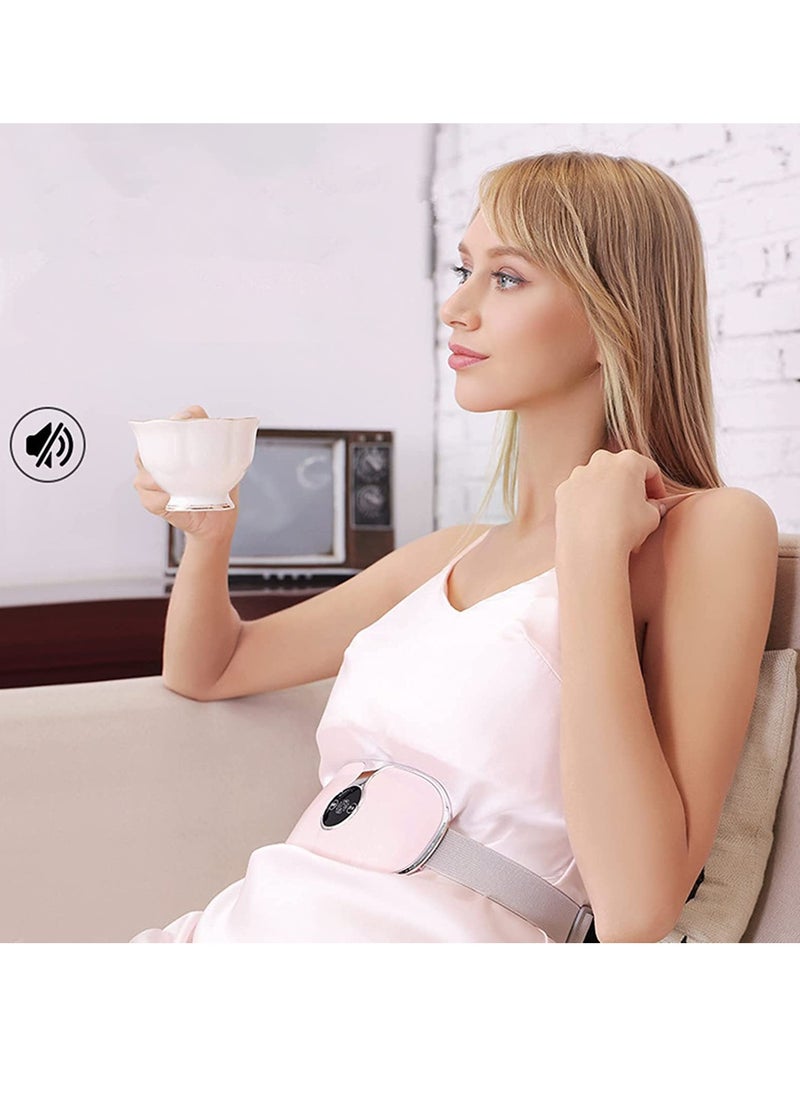 Portable Rechargeable USB Menstrual Heating Pad with Fast Pain Relief - 3 Heat & Massage Modes - Back/Belly Heat Pads - Women's Gifts