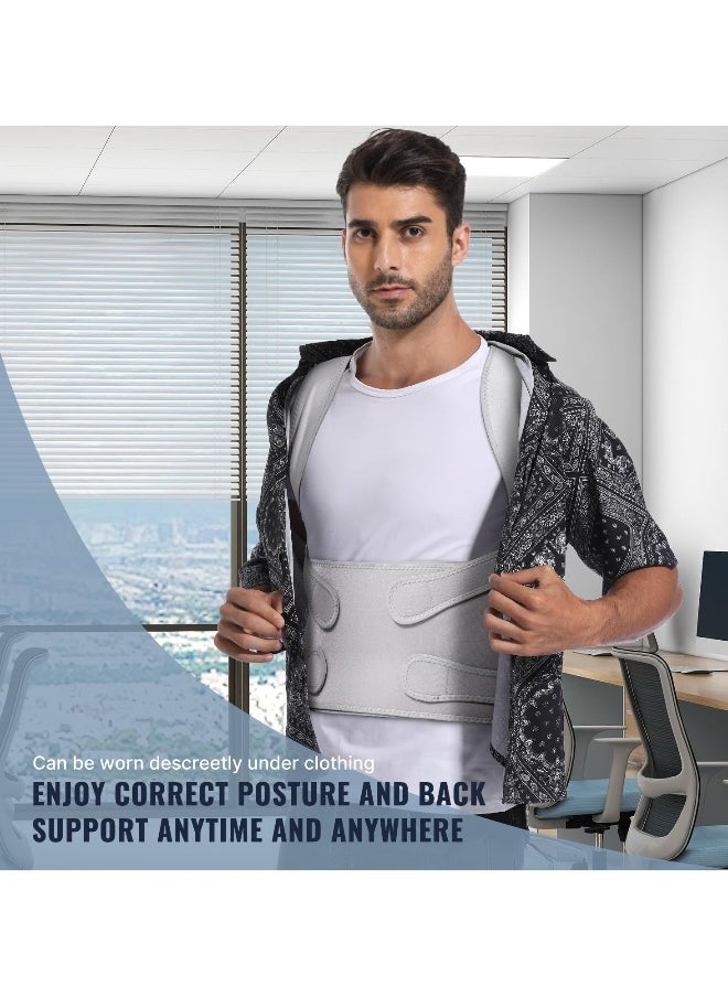 Back Brace Posture Corrector for Men & Women: Shoulder Straightener Adjustable Full Back Support Pain Relief - Scoliosis Hunchback Spine Corrector