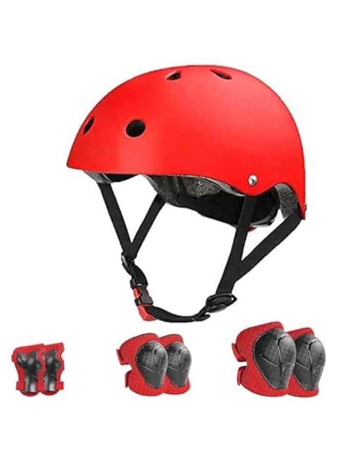 Bike Helmet Set with Knee Pads Elbow Pads Wrist Guards,Adjustable Helmet Protection Gear Set for Toddler Kids&Youth,Bicycle Helmet Roller Skate