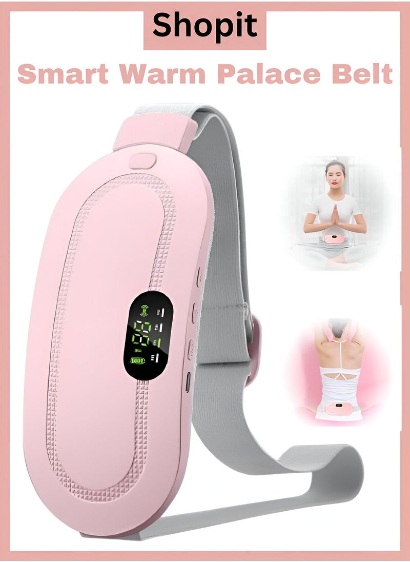 Heating Pad Electric Waist Belt Device Fast Heating Pad with 3 Heat Levels and 4 Massage Modes Back or Belly Heating Pad for Women and Girl