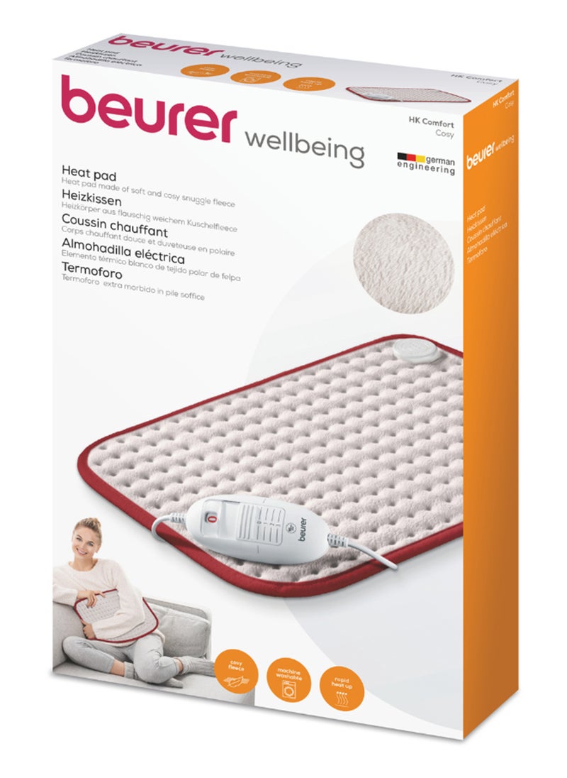 HK Comfort  - Heat Pad, Flexible Warming Electric Heating Pad with Super-Soft Surface | Controllable Warmth with 3 Temperature Settings | Machine-Washable | Automatic Switch-off | 100 watts