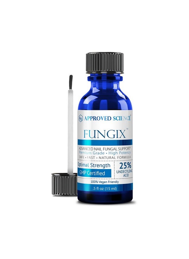 Fungix - Nail Fungus Formula - With Tea Tree Oil, 25% Undecylenic Acid, Vitamin E - Pack Of 1 - All Natural, Vegan Friendly