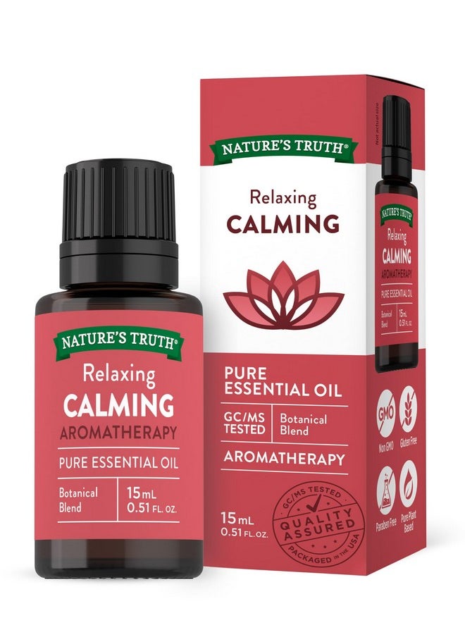 Nature's Truth Aromatherapy Calming 100% Pure Essential Oil, Citrus, 0.51 Fluid Ounce, Clear