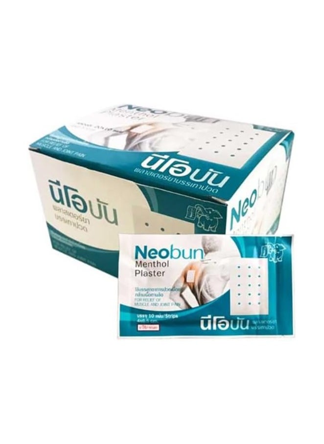 Neobun Menthol Plaster Cool Relief Pain Muscular Muscle Ache Back Analgesic,1Box 20pcs