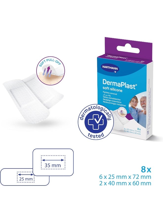 Soft Silicone Plasters 2 Sizes 8'S - 3 packs