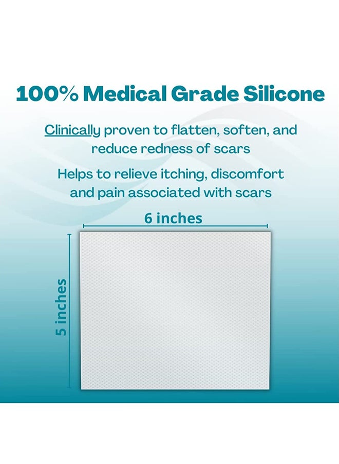 Silicone Gel Sheeting for Scar Management - Clear 5 x 6 Inch 1 Piece