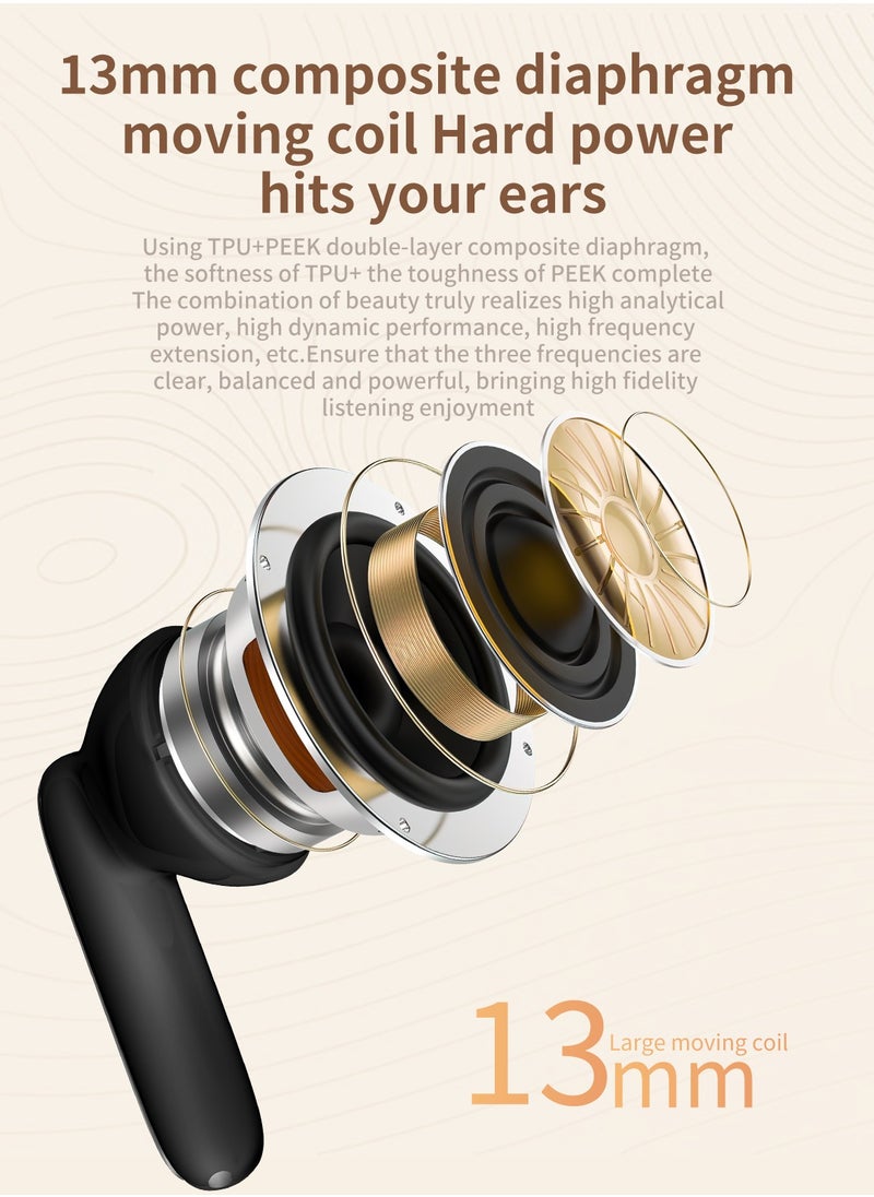ZIPFORCE True Wireless Earbuds, In-Ear Bluetooth 5.3 Headphones 4-Mics ENC Clear Call, Bluetooth Earbuds Touch Control 40 Playtime, IPX6 Waterproof TWS, Light-Weight Earphones
