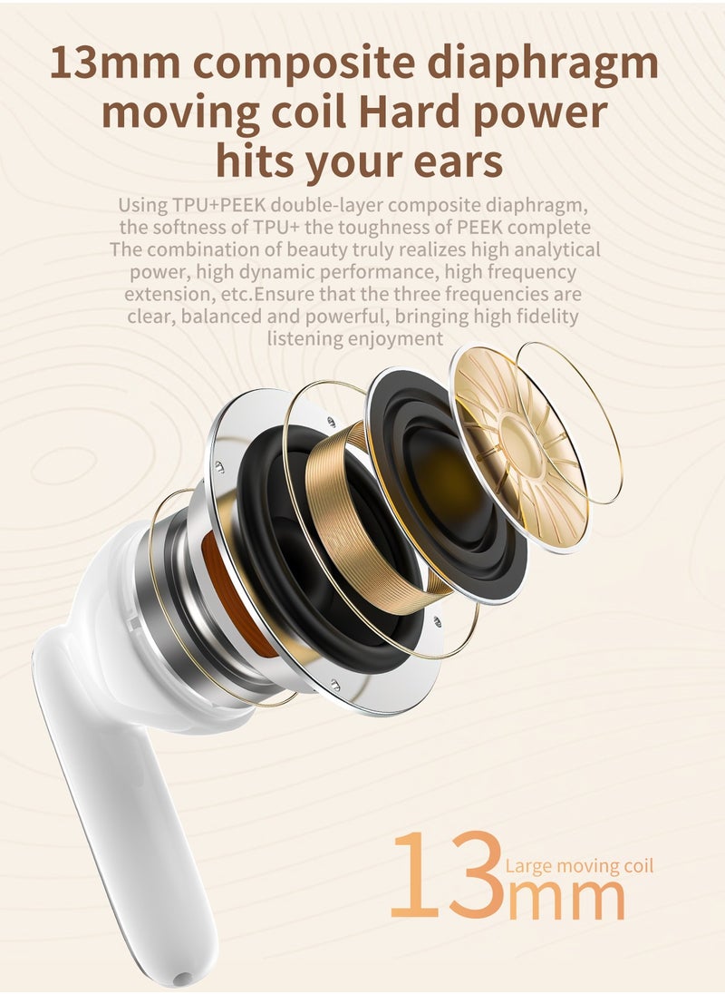 ZIPFORCE True Wireless Earbuds, In-Ear Bluetooth 5.3 Headphones 4-Mics ENC Clear Call, Bluetooth Earbuds Touch Control 40 Playtime, IPX6 Waterproof TWS, Light-Weight Earphones