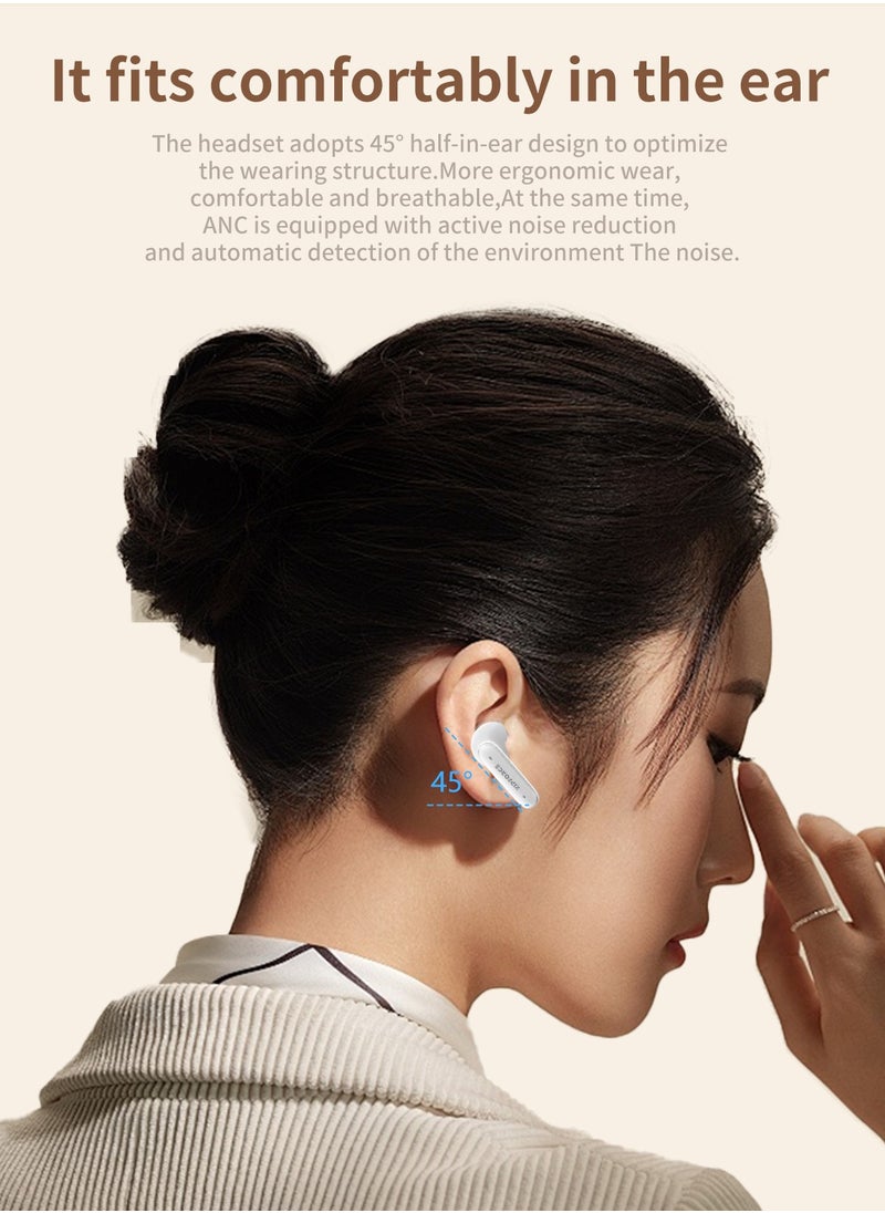 ZIPFORCE True Wireless Earbuds, In-Ear Bluetooth 5.3 Headphones 4-Mics ENC Clear Call, Bluetooth Earbuds Touch Control 40 Playtime, IPX6 Waterproof TWS, Light-Weight Earphones