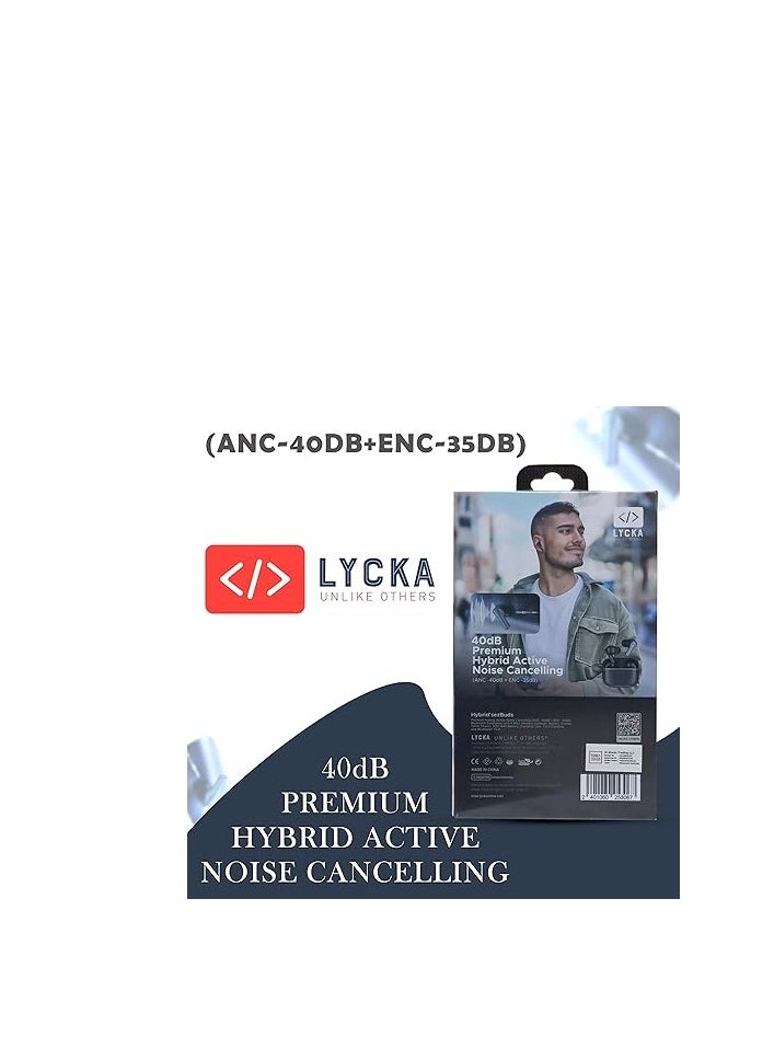 LYCKA HYBRID ANC Hybrid'sezBuds | 40dB Premium Hybrid Active Noise Cancelling