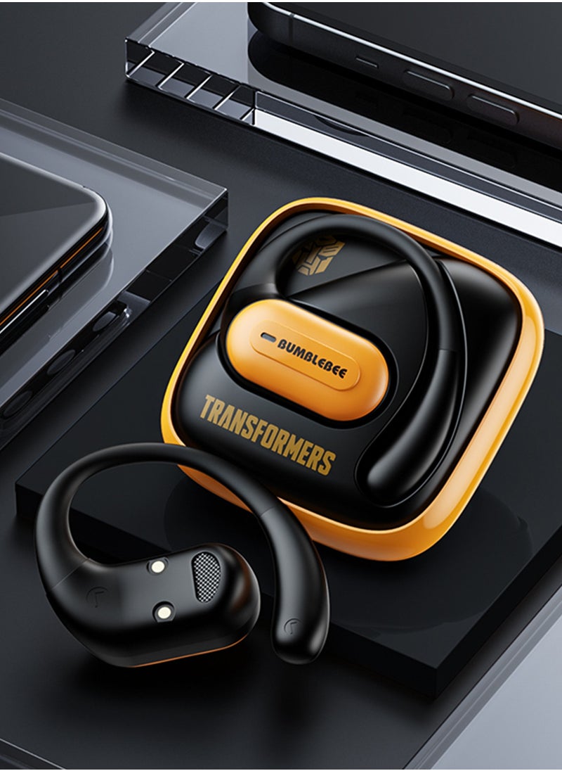 TF-T59 OWS Earphones - Bluetooth 5.4 Wireless Earbuds with 4 Hours Playback, 100-Hour Standby, and 10m Transmission Distance for Ultimate Audio Experience - Yellow