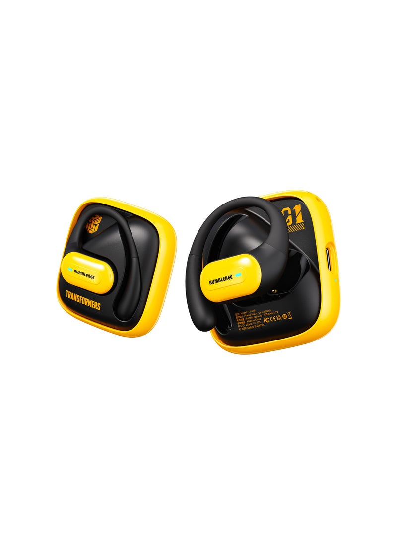 TF-T59 OWS Earphones - Bluetooth 5.4 Wireless Earbuds with 4 Hours Playback, 100-Hour Standby, and 10m Transmission Distance for Ultimate Audio Experience - Yellow
