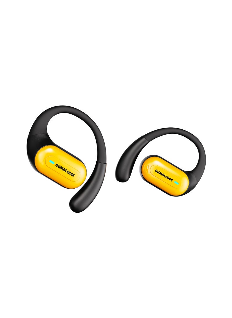 TF-T59 OWS Earphones - Bluetooth 5.4 Wireless Earbuds with 4 Hours Playback, 100-Hour Standby, and 10m Transmission Distance for Ultimate Audio Experience - Yellow