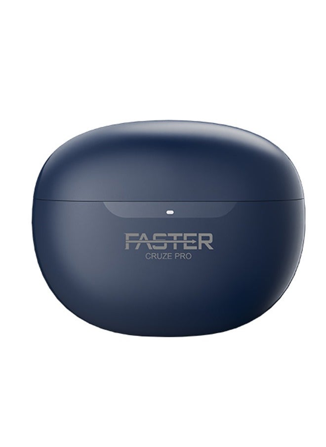 Cruze Pro Wireless Earbuds with Active Noise Cancellation (ANC) - 20 Hours Playtime with Bluetooth 5.3 - HiFi Stereo Sound Airpods - Gaming Bluetooth Earphones with Ultra-Low Latency - Deep Bass, Touch Control - For Exercise, Gym - Compatible with iPhone & Android (Blue)
