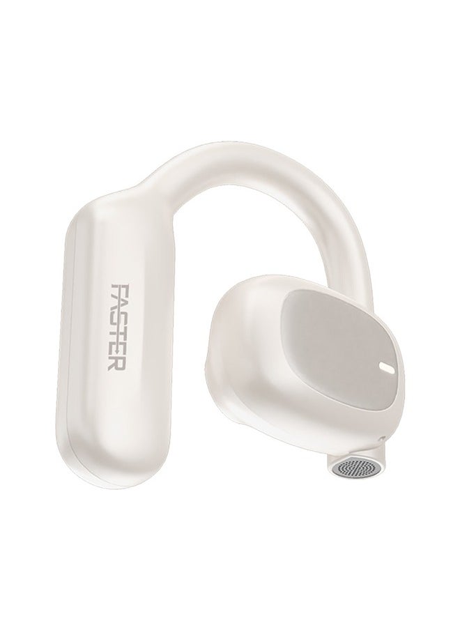 ArcX Over Ear Wireless Earbuds with Noise Cancellation (ENC) - 40 Hours Playback with Bluetooth 5.3 - HiFi Stereo Sound - Sports Earhooks Bluetooth Earphones - For Exercise, Gym - Compatible with iPhone & Android (White)