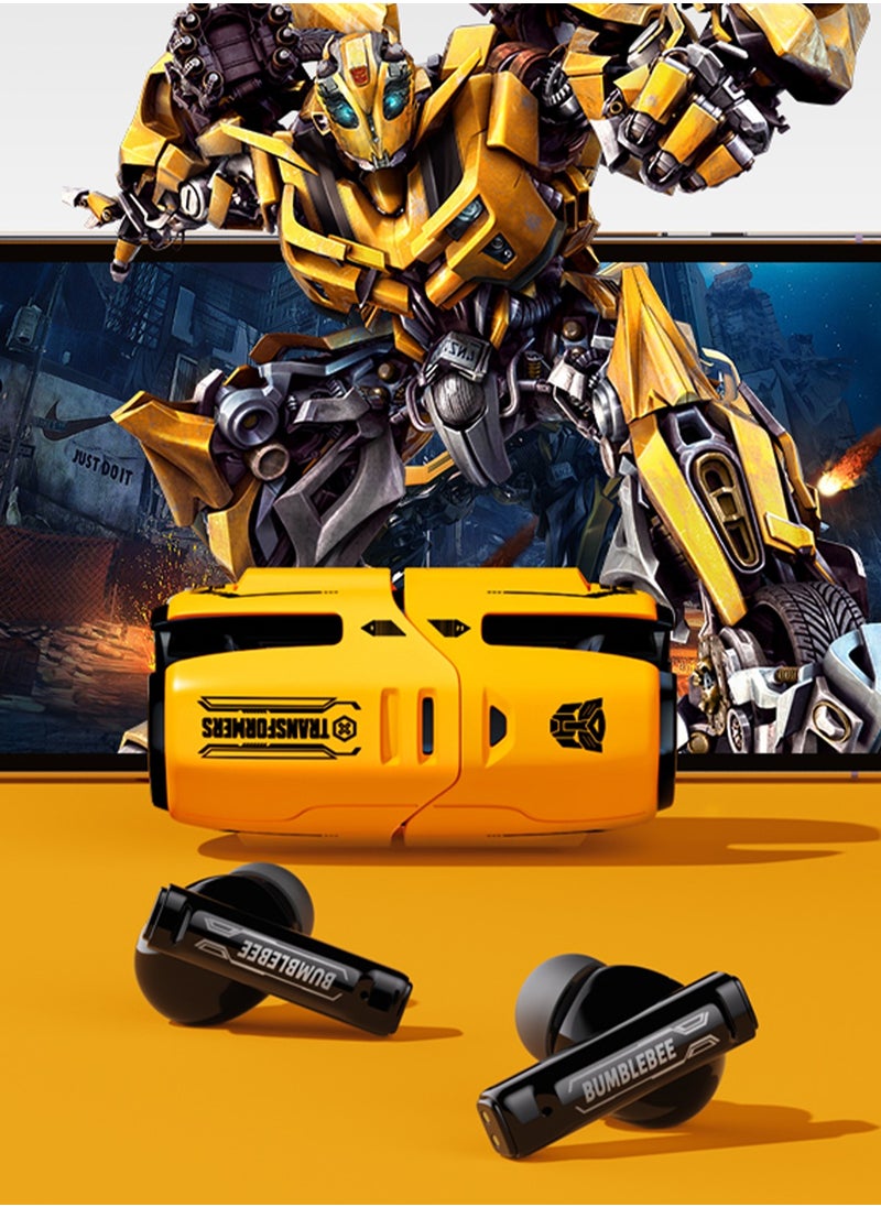 TF-T01 Wireless Gaming Earbuds – AI Noise Cancelling Mic, 5H Playtime, Touch Control, Low Latency Gaming and Music Modes, 5.3 Bluetooth Compatible With iOS, Android, PC and More – Yellow