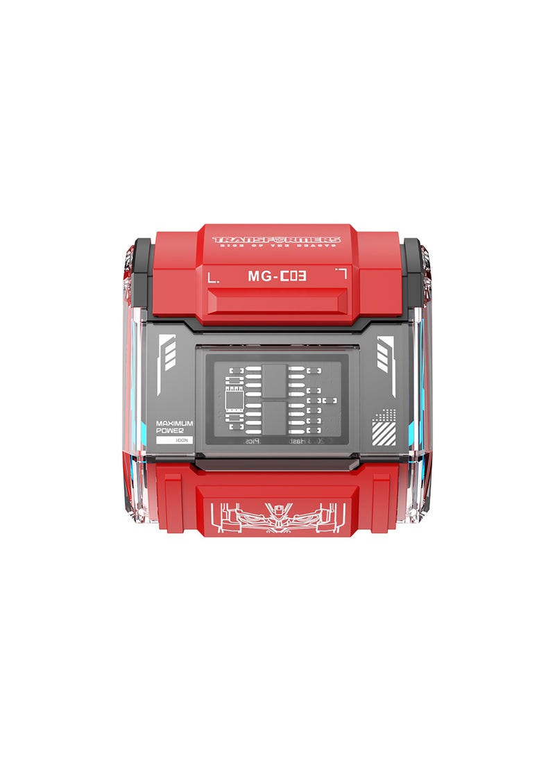 MG-C03 TWS Wireless Bluetooth Earphones – HiFi Stereo Sound, Fast Charging, Noise Cancelling, for Gaming and Music - Red