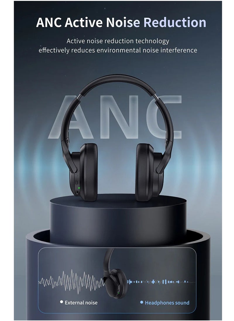 BARON SERIES Bluetooth Headsets with ANC 40dB Noise Cancellation, Hi-Fi Sound, Foldable & Lightweight Design, 300mAh Battery, V5.3 Bluetooth Technology – Perfect for Immersive Listening, Calls, and Sports
