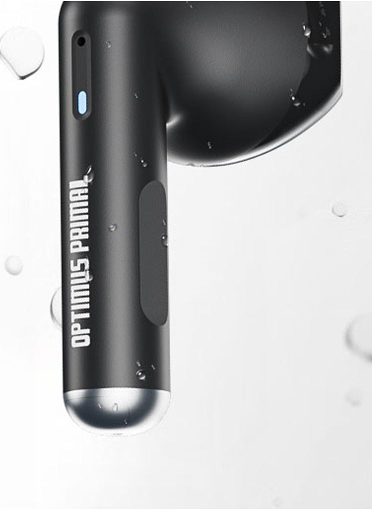 TF-T28 Wireless Bluetooth Earphones, Noise Isolation, Fast Charging, 25H Battery, 30mAh Earbuds, For Gaming Calls and Music - Grey