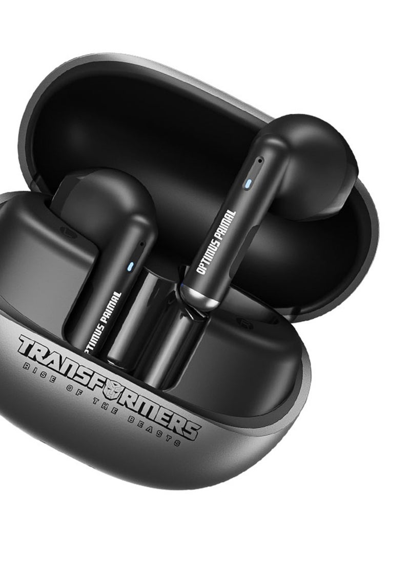 TF-T28 Wireless Bluetooth Earphones, Noise Isolation, Fast Charging, 25H Battery, 30mAh Earbuds, For Gaming Calls and Music - Grey