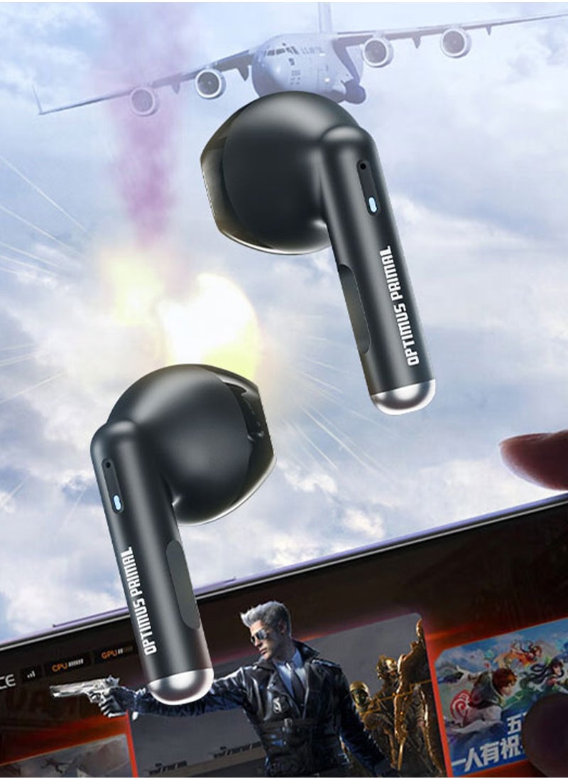 TF-T28 Wireless Bluetooth Earphones, Noise Isolation, Fast Charging, 25H Battery, 30mAh Earbuds, For Gaming Calls and Music - Grey