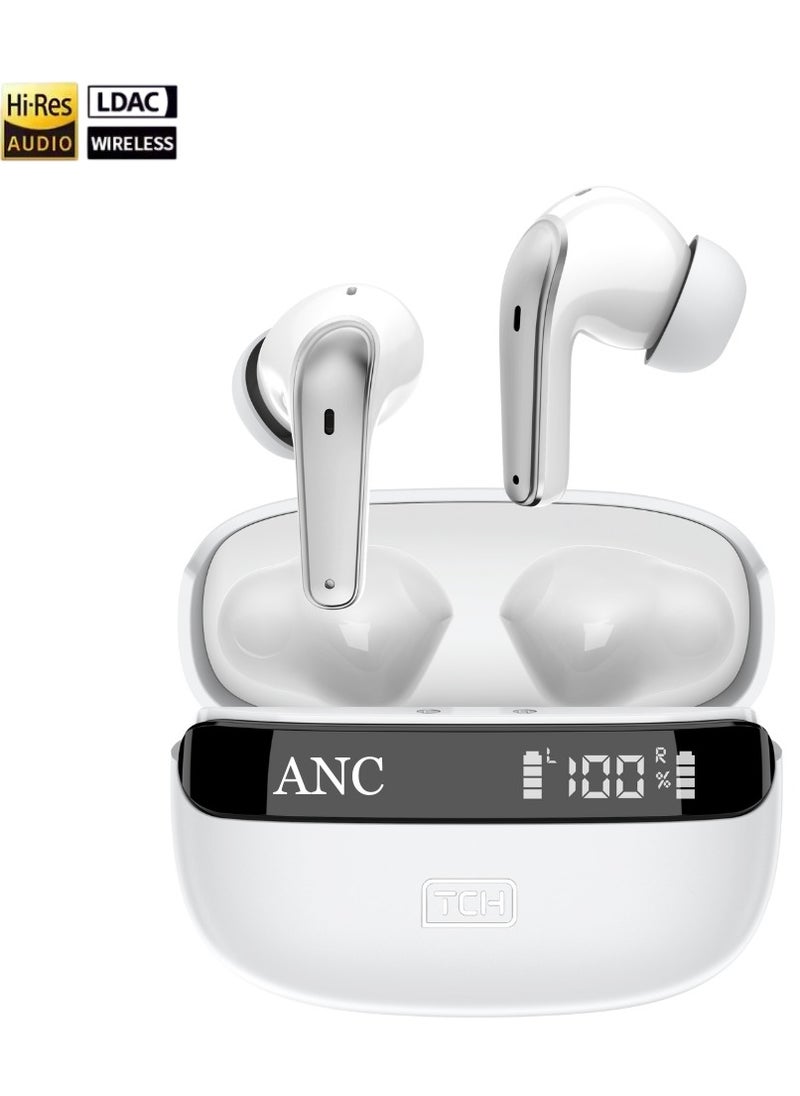 Earbuds Active Noise Cancelling Bluetooth 5.3, 15mm Drivers, IPX Waterproof, 30H Playtime, Touch Controls, Deep Bass & Clear Calls – Wireless Ear buds for iphone & Android Sports, lightweight Travel, & Work5