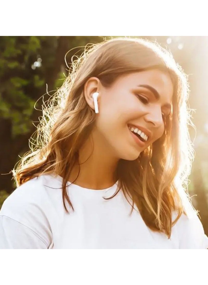 Soundtec Glimpse Earbuds with Touch Display, TWS, Portable, Bluetooth 5.4, 4 Hours Playtime, 300mAh Battery Capacity, Touch Controls - White