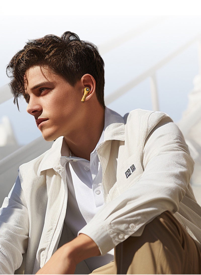 TF-T23 Wireless Earbuds – 30mAh Battery, 280mAh Charging Case, Fast Charging, Up to 5.5 Hours Playtime – Yellow