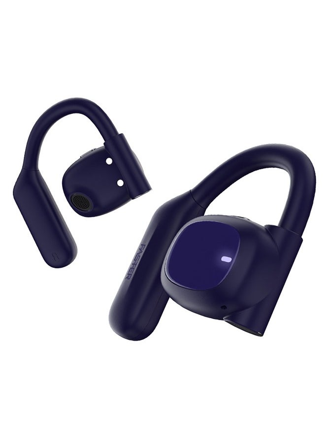 ArcX Over Ear Wireless Earbuds with Noise Cancellation (ENC) - 40 Hours Playback with Bluetooth 5.3 - HiFi Stereo Sound Airpods - Sports Earhooks Bluetooth Earphones - For Exercise, Gym - Compatible with iPhone & Android (Blue)