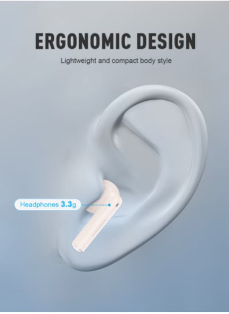 ZIPFORCE True Wireless Earbuds, In-Ear Bluetooth 5.3 Headphones 4-Mics ENC Clear Call, Bluetooth Earbuds Touch Control, IPX6 Waterproof TWS, Light-Weight Earphones