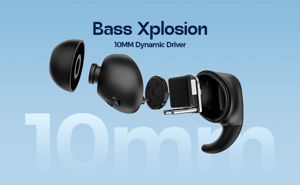 StudX Wireless Earbuds with Active Noise Cancellation (ANC) - 25 Hours Playtime with Bluetooth 5.4 - HiFi Stereo Sound Airpods - Gaming Bluetooth Earphones with Ultra-Low Latency - Deep Bass, IPX4 Water Resistant - For Exercise, Gym - Compatible with iPhone & Android (Black)