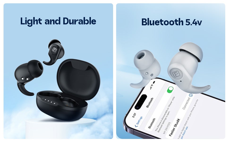 StudX Wireless Earbuds with Active Noise Cancellation (ANC) - 25 Hours Playtime with Bluetooth 5.4 - HiFi Stereo Sound Airpods - Gaming Bluetooth Earphones with Ultra-Low Latency - Deep Bass, IPX4 Water Resistant - For Exercise, Gym - Compatible with iPhone & Android (Black)