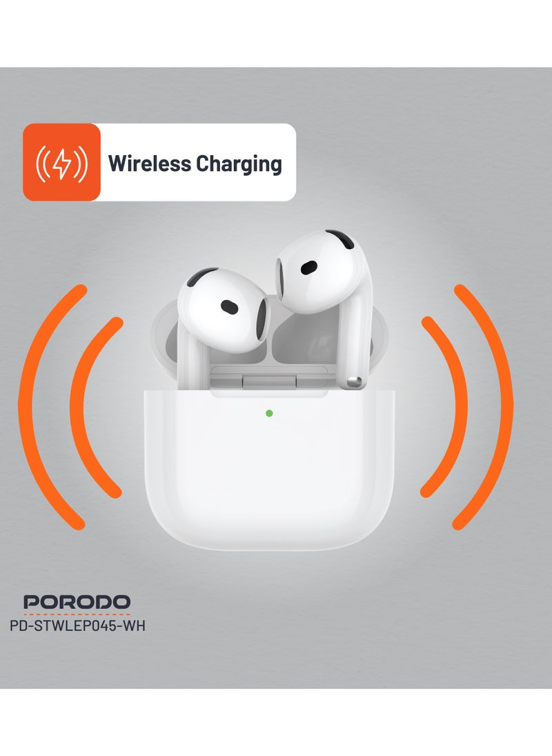 Earbuds Gen 4 with Touch Control and ENC Noise Reduction / Immersive Audio / Wireless and Type-C Charging / Bluetooth v5.3 - White