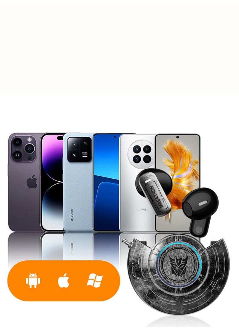 TF-T31 Wireless Bluetooth Earphones TWS, Environmental Noise Cancellation, 25 Hour Battery Life, Fast Charging, Gaming and Music Mode, Touch Controls – Black