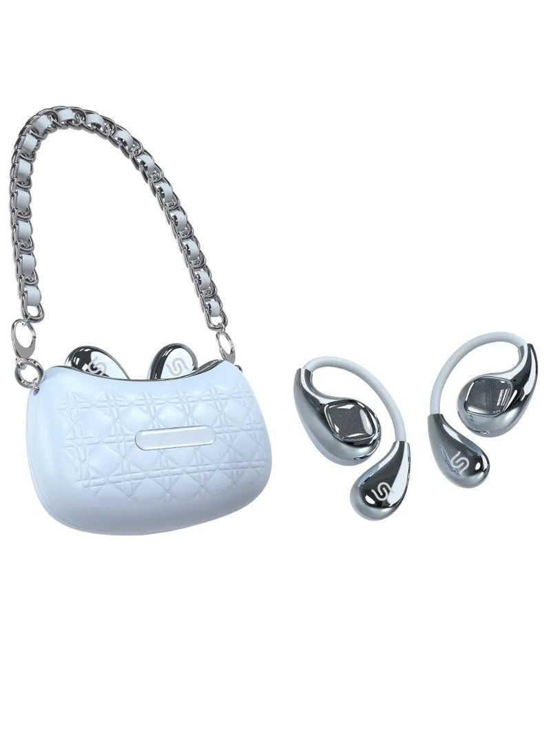 Soundtec ENC Earbuds for Women with Voice Assistant and Crystal-Clear Audio / 30 Hours Working Time / 10m Transmission Range / 130 Hours Standby Time / Quick Charge / 14mm Driver / Type-C Charging / PD-STWLEP052 - Blue