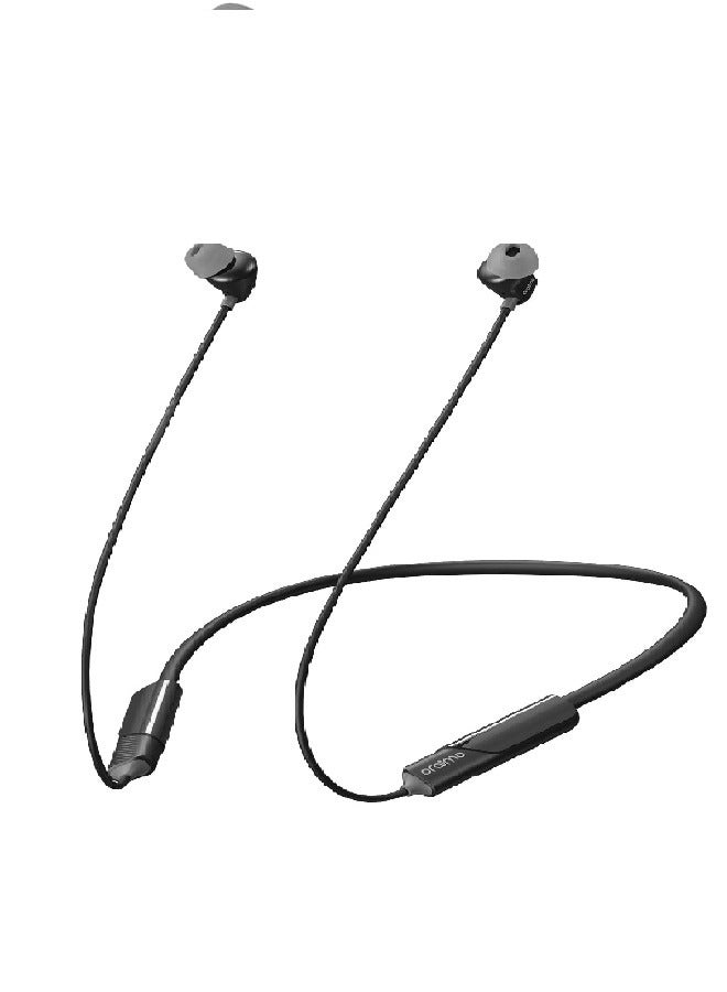 Shark 4 Bluetooth Neckband Wireless In Ear Earphones Deep Bass, 20Hrs Playtime, ASAP Charge, ENC Tech, Low-Latency Ergonomic Neckband, Sweat-Resistant Magnetic Earbuds + 12 Months Warranty Black