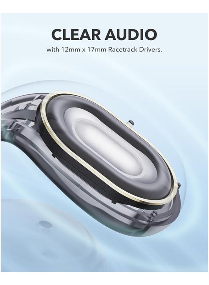 Soundcore C30i by Anker, Open-Ear Earbuds, Clip-On Headphones, Lightweight Comfort, Stable Fit, Firm-Shell Design, Attachable Ear Grips, Big Drivers for Clear Audio, Playtime 10H-30H , IPX4 Water-Resistant Black