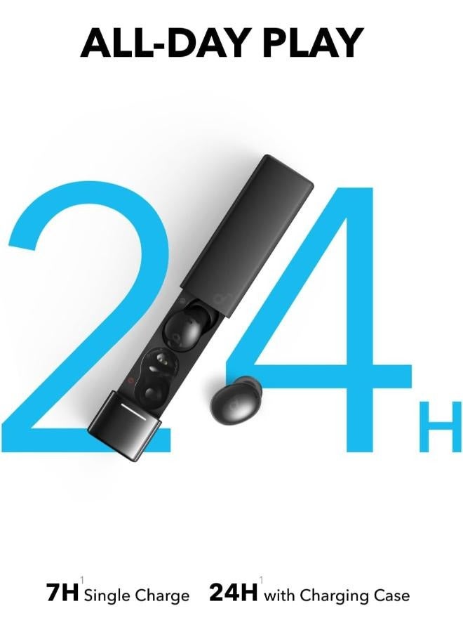 Soundcore A30i by Anker, Noise Cancelling Earbuds, Lipstick-Shaped Stylish Design, Tiny, Lightweight Comfort, Smart Noise Cancelling, Clear Sound, 24H Playtime, IP54, Wireless Earbuds, Bluetooth 5.4 Black