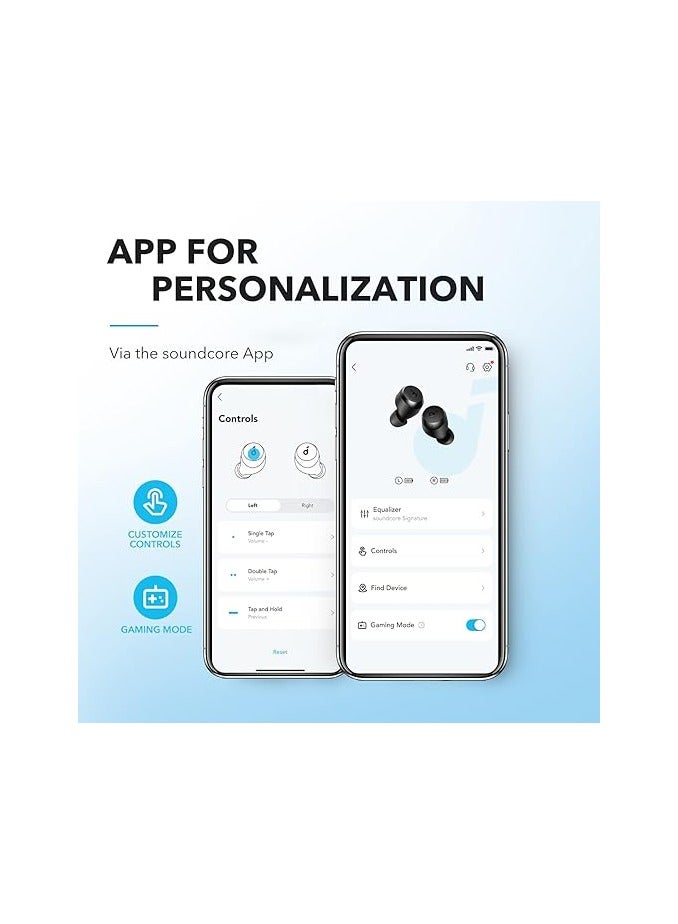 A20i True Wireless Earbuds, Bluetooth 5.3, App, Customized Sound, 28H Long Playtime, Water-Resistant, 2 Mics for Al Clear Calls, Single Earbud Mode, Portable Design Purple
