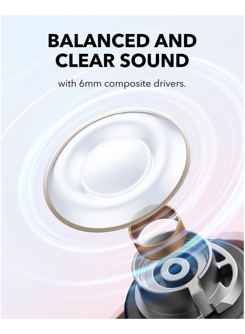 Soundcore A30i by Anker, Noise Cancelling Earbuds, Lipstick-Shaped Stylish Design, Tiny, Lightweight Comfort, Smart Noise Cancelling, Clear Sound, 24H Playtime, IP54, Wireless Earbuds, Bluetooth 5.4 Pink Pink