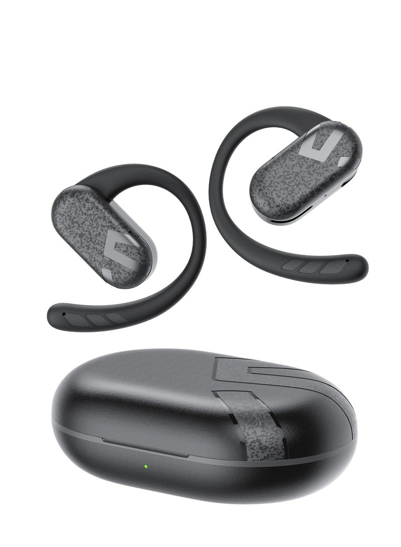 Bluetooth Breezy Open Headset Adjustable Hook 5.4 Microphone Wireless Ipx4 Waterproof Sports 40 Hour Play Support Apps Sports Music Calls Works Black black