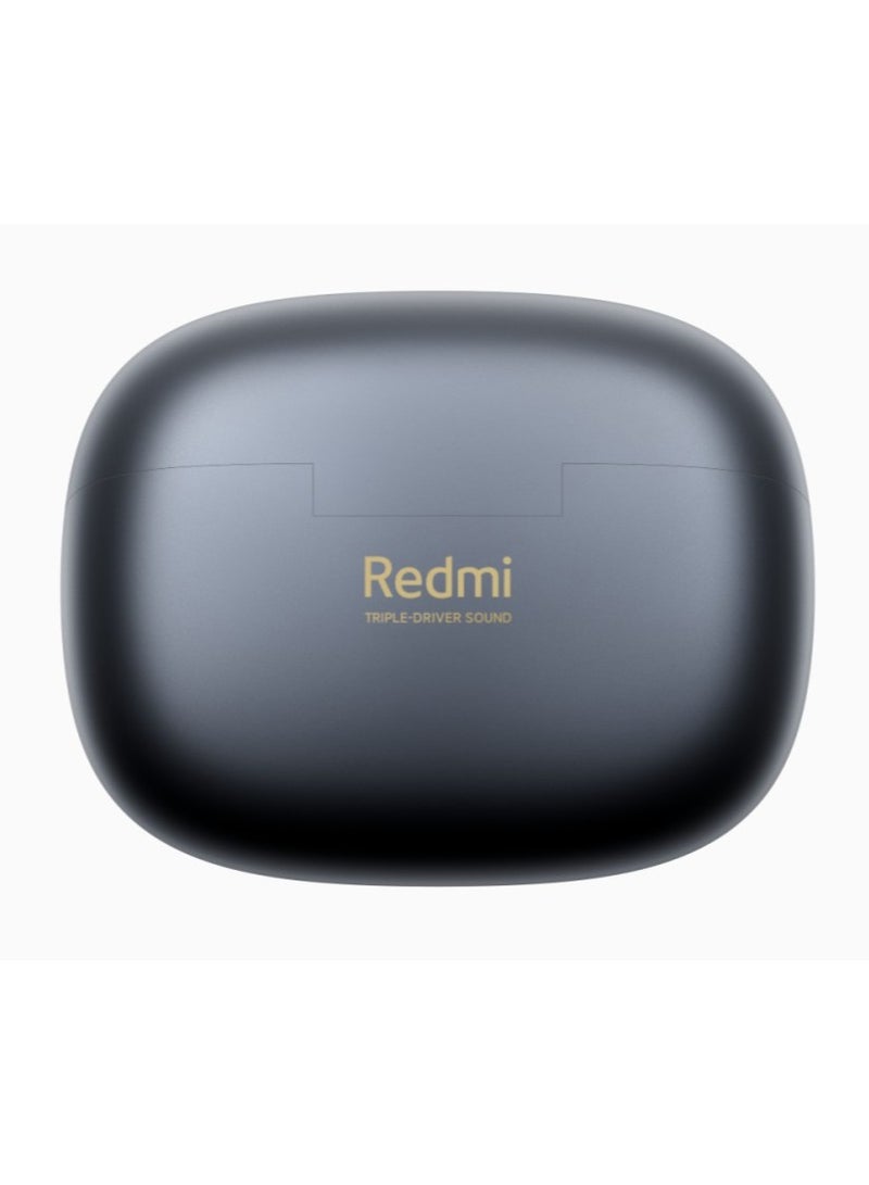 Redmi Buds 6 Pro | 55dB ANC with 20-level Modes | 3 MIC AI Clear Call | Hi-Res Audio Wireless and supports LDAC audio codec | Space Black