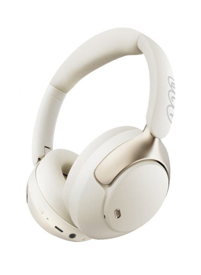 H3 PRO Over Ear Headphones Adaptive ANC, Wired & Wireless Connectivity, 50dB Active Noise Cancellation with Multiple Modes, LDAC Hi-Res Wireless Audio, 55H Playtime, Custom EQ via App - White