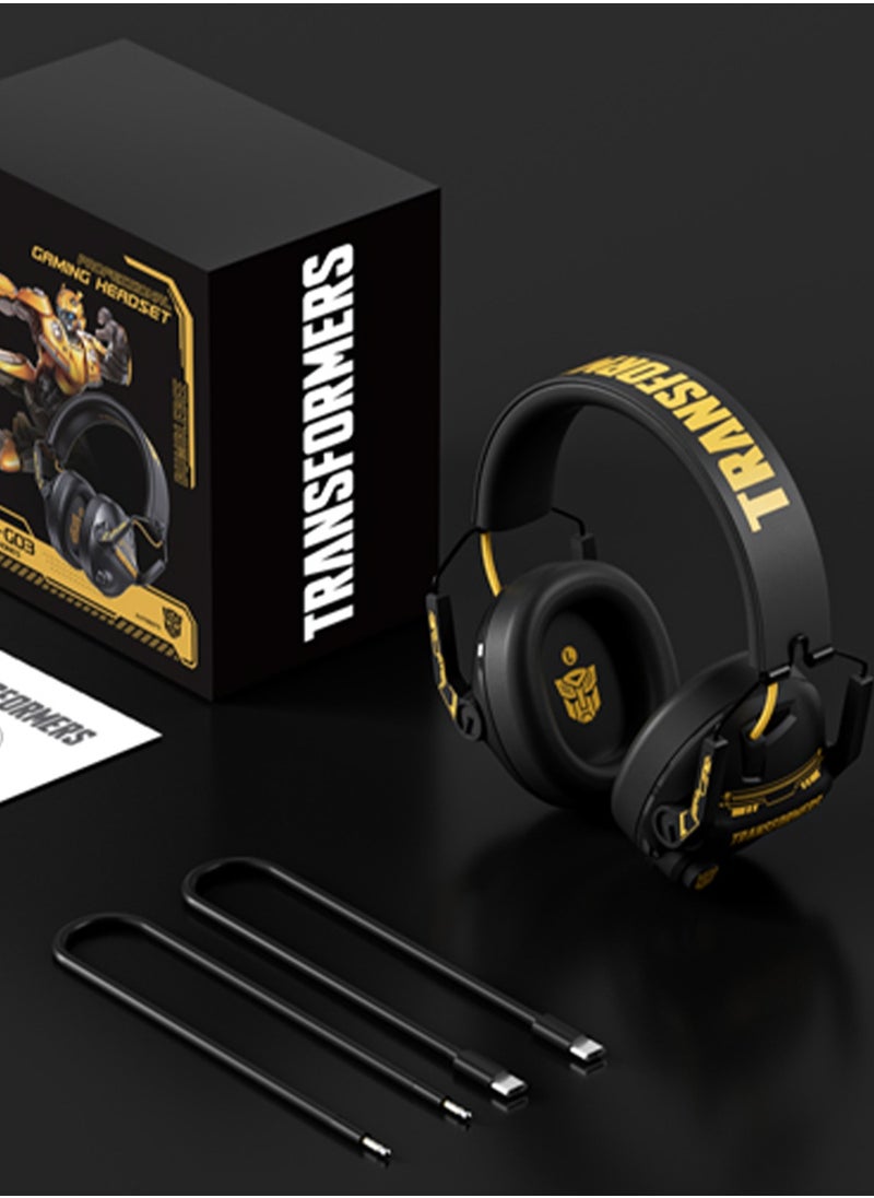 TF-G03 Wireless Gaming Headset – Foldable Design, Dual Mode, Long Battery Life, 7.1 Surround Sound, Noise-Cancelling Retractable Mic, Ultra-Comfortable for PC, PS5, Xbox, and Switch Compatible - Black