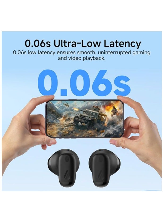 X1 Lite True Wireless Earbuds, Bluetooth 5.4 Earphones with 26 Hours Playtime Single Mic AI for Clear Calls, IP54 Sweat Resistant Low Latency Headphones Supports Fast Charging Black