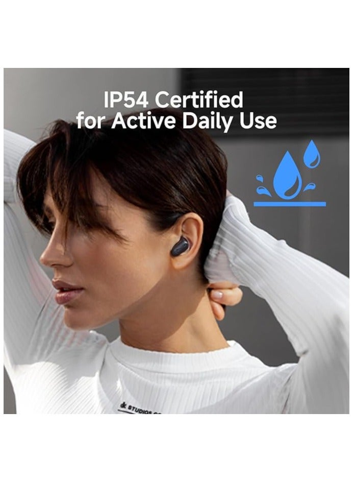 X1 Lite True Wireless Earbuds, Bluetooth 5.4 Earphones with 26 Hours Playtime Single Mic AI for Clear Calls, IP54 Sweat Resistant Low Latency Headphones Supports Fast Charging Black
